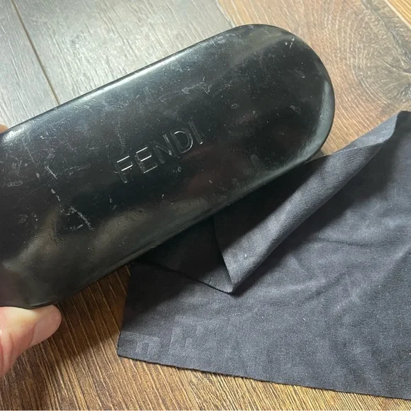 FENDI Eyeglasses with Matching Case & Monogrammed Microfiber Cleaning Cloth - Picture 7 of 13
